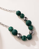 Bewitching Texture - Green Necklace - Paparazzi Accessories Necklace Bedazzle Me Pretty Mobile Fashion Boutique