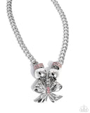 Big Deal Bow - Pink Necklace - Paparazzi Accessories Necklace Bedazzle Me Pretty Mobile Fashion Boutique