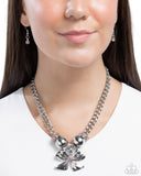 Big Deal Bow - Pink Necklace - Paparazzi Accessories Necklace Bedazzle Me Pretty Mobile Fashion Boutique