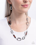 Big Fan of Yours - Brown Necklace - Paparazzi Accessories Necklace Bedazzle Me Pretty Mobile Fashion Boutique