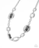 Big Fan of Yours -Silver Necklace - Paparazzi Accessories Necklace Bedazzle Me Pretty Mobile Fashion Boutique