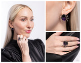 Black Widow - Purple Complete Look  - Paparazzi Accessories Bedazzle Me Pretty Mobile Fashion Boutique