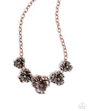 Blatant Botanicals - Copper Necklace - Paparazzi Accessories Necklace Bedazzle Me Pretty Mobile Fashion Boutique