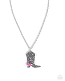 Blazing Boot - Pink Necklace - Paparazzi Accessories Necklace Bedazzle Me Pretty Mobile Fashion Boutique