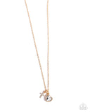 Blessed Brilliance - Gold Necklace - Paparazzi Accessories Necklace Bedazzle Me Pretty Mobile Fashion Boutique