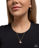 Blessed Brilliance - Gold Necklace - Paparazzi Accessories Necklace Bedazzle Me Pretty Mobile Fashion Boutique
