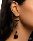 Blissful Balance - Black Earrings - Paparazzi Accessories Earrings Bedazzle Me Pretty Mobile Fashion Boutique