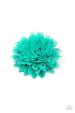 Bloom Boom - Green Hair Clip - Paparazzi Accessories Hair Clip Bedazzle Me Pretty Mobile Fashion Boutique