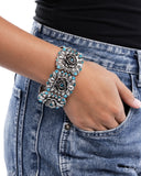 Blooming Balance - Blue Bracelet - Paparazzi Accessories Bracelet Bedazzle Me Pretty Mobile Fashion Boutique
