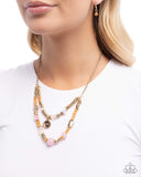 Blooming Barricade - Pink Necklace - Paparazzi Accessories Necklace Bedazzle Me Pretty Mobile Fashion Boutique