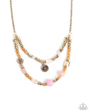 Blooming Barricade - Pink Necklace - Paparazzi Accessories Necklace Bedazzle Me Pretty Mobile Fashion Boutique