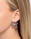 Blooming Belle - Pink Post Earrings - Paparazzi Accessories Post Earrings Bedazzle Me Pretty Mobile Fashion Boutique