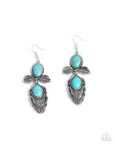 Blooming Bevy - Blue Earrings - Paparazzi Accessories Earrings Bedazzle Me Pretty Mobile Fashion Boutique
