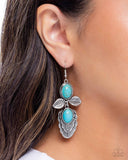 Blooming Bevy - Blue Earrings - Paparazzi Accessories Earrings Bedazzle Me Pretty Mobile Fashion Boutique
