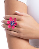 Blooming Boundary - Pink Ring - Paparazzi Accessories Ring Bedazzle Me Pretty Mobile Fashion Boutique