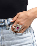 Blooming Broadcast - Pink Ring - Paparazzi Accessories Ring Bedazzle Me Pretty Mobile Fashion Boutique