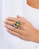 Boho Blueprint - Orange Ring - Paparazzi Accessories Ring Bedazzle Me Pretty Mobile Fashion Boutique