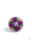 Boho Blueprint - Purple Ring - Paparazzi Accessories Ring Bedazzle Me Pretty Mobile Fashion Boutique