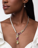 Boisterous Ballet - Yellow Necklace - Paparazzi Accessories Necklace Bedazzle Me Pretty Mobile Fashion Boutique