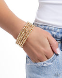 Boisterous Beads - Gold Bracelet - Paparazzi Accessories Bracelet Bedazzle Me Pretty Mobile Fashion Boutique