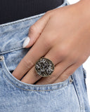Bold Branches - Brass Ring - Paparazzi Accessories Ring Bedazzle Me Pretty Mobile Fashion Boutique