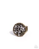 Bold Branches - Brass Ring - Paparazzi Accessories Ring Bedazzle Me Pretty Mobile Fashion Boutique