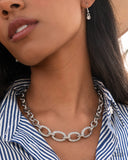 Boogie Bling - White Necklace - Paparazzi Accessories Necklace Bedazzle Me Pretty Mobile Fashion Boutique