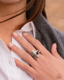Boot Beginning - Black Ring - Paparazzi Accessories Ring Bedazzle Me Pretty Mobile Fashion Boutique