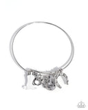 Boot Scootin' Bravado - White Complete Look  - Paparazzi Accessories Bedazzle Me Pretty Mobile Fashion Boutique