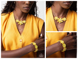 Botanic Beginner - Yellow Complete Look  - Paparazzi Accessories Bedazzle Me Pretty Mobile Fashion Boutique