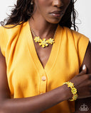 Botanic Beginner - Yellow Complete Look  - Paparazzi Accessories Bedazzle Me Pretty Mobile Fashion Boutique