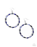 Bounce Around - Blue Earrings - Paparazzi Accessories Earrings Bedazzle Me Pretty Mobile Fashion Boutique
