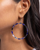 Bounce Around - Blue Earrings - Paparazzi Accessories Earrings Bedazzle Me Pretty Mobile Fashion Boutique
