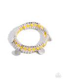 Boundless Beaches - Yellow Bracelet - Paparazzi Accessories Bracelet Bedazzle Me Pretty Mobile Fashion Boutique