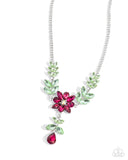 Bouquet Backdrop - Pink Necklace - Paparazzi Accessories Necklace Bedazzle Me Pretty Mobile Fashion Boutique
