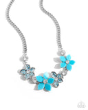 Bouquet Ballad - Blue Necklace - Paparazzi Accessories Necklace Bedazzle Me Pretty Mobile Fashion Boutique