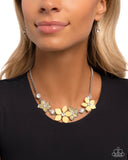 Bouquet Ballad - Yellow Necklace - Paparazzi Accessories Necklace Bedazzle Me Pretty Mobile Fashion Boutique