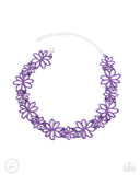 Bouquet Blend - Purple Necklace - Paparazzi Accessories Necklace Bedazzle Me Pretty Mobile Fashion Boutique