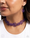 Bouquet Blend - Purple Necklace - Paparazzi Accessories Necklace Bedazzle Me Pretty Mobile Fashion Boutique