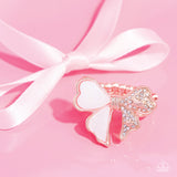 BOW-stopper - Rose Gold Ring - Paparazzi Accessories Ring Bedazzle Me Pretty Mobile Fashion Boutique