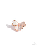 BOW-stopper - Rose Gold Ring - Paparazzi Accessories Ring Bedazzle Me Pretty Mobile Fashion Boutique