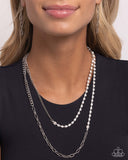 Boxy Brilliance - White Necklace - Paparazzi Accessories Necklace Bedazzle Me Pretty Mobile Fashion Boutique