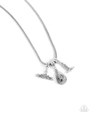 Boy Meets COWGIRL - Silver Necklace - Paparazzi Accessories Necklace Bedazzle Me Pretty Mobile Fashion Boutique