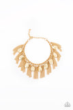 Brag Swag - Gold Bracelet - Paparazzi Accessories Bracelet Bedazzle Me Pretty Mobile Fashion Boutique