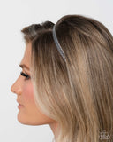 Braided Behavior - Silver Headband - Paparazzi Accessories Bedazzle Me Pretty Mobile Fashion Boutique