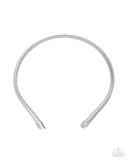 Braided Behavior - Silver Headband - Paparazzi Accessories Bedazzle Me Pretty Mobile Fashion Boutique