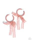 Brand New Bow - Pink Earrings - Paparazzi Accessories Earrings Bedazzle Me Pretty Mobile Fashion Boutique