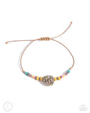 Break the SHELL - Yellow Anklet - Paparazzi Accessories Anklet Bedazzle Me Pretty Mobile Fashion Boutique