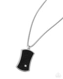 Breathless Borough - Black Mens Necklace - Paparazzi Accessories Mens Necklace Bedazzle Me Pretty Mobile Fashion Boutique