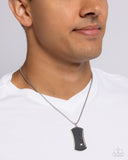 Breathless Borough - Black Mens Necklace - Paparazzi Accessories Mens Necklace Bedazzle Me Pretty Mobile Fashion Boutique